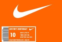 Invitación De Nike In 2020 | Label Templates regarding Nike Shoe Box Label Template