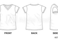 Isolated V-Neck T-Shirt Object Of Clothes And Fashion with regard to Blank V Neck T Shirt Template