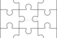 Jigsaw Puzzle Blank Template 3X3 Stock Illustration pertaining to Blank Jigsaw Piece Template