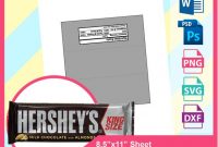 King Size Hershey Candy Bar Wrapper Template, Psd, Png And Svg, Dxf, Doc  Microsoft Word Formats, 8.5X11" Sheet, Printable 591 inside Blank Candy Bar Wrapper Template For Word