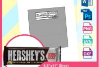 King Size Hershey Candy Bar Wrapper Template, Psd, Png And Svg, Dxf, Doc  Microsoft Word Formats, 8.5X11" Sheet, Printable 591 regarding Candy Bar Label Template