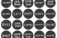 Kitchen, Spice Jar & Pantry Organizing Labels pertaining to Pantry Labels Template
