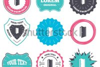 Label Badge Templates Door Sign Icon Stock-Vektorgrafik for Door Label Template