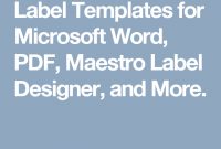 Label Templates For Microsoft Word, Pdf, Maestro Label inside Maestro Labels Templates