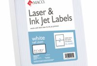 Laser/ink Jet White Internet Shipping Labels, 5-1/2" X 8-1/2", 2/sheet,  1000 Labels/bx within Maco Laser And Inkjet Labels Template