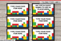 Lego Party Food Labels Template | Lego Party Food, Party intended for Food Label Template For Party
