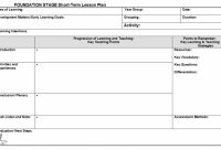Lesson Plan Template For Eyfs | Teachwire Teaching Resource with Blank Scheme Of Work Template