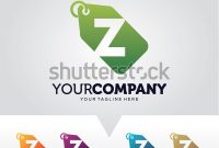 Letter Z Price Label Logo Template Stock Vector (Royalty throughout Z Label Template