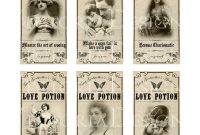 Love Potion Labels, Vintage Printables, Apothecary Love with regard to Potion Label Template