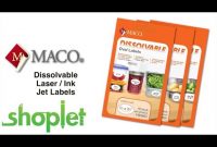 Maco Dissolvable Laser Ink Jet Labels – Youtube for Maco Laser And Inkjet Labels Template