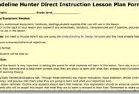 Madeline Hunter Lesson Plan Template Model | Lesson Plan for Madeline Hunter Lesson Plan Blank Template