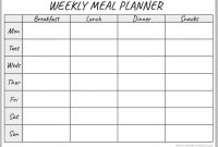 Meal Planner Template – Free Printable – Liana's Kitchen throughout Blank Meal Plan Template