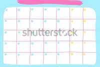Monthly Calendar Template Printable Pastel Calendar Stock in Blank Calander Template