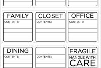 Moving Box Labels #printables | Moving Box Labels, Printable inside Moving Box Labels Template