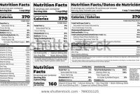 Nutrition Facts Label Design Template Food Stock inside Dietary Supplement Label Template