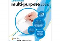 Officemax Premium Multi-Purpose Labels 63.5X38.1Mm L7160 White 21 Per Sheet throughout Staples White Return Address Labels Template