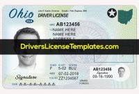 Ohio Drivers License Template Psd New pertaining to Blank Drivers License Template
