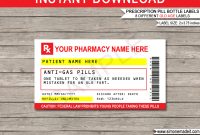 Old Age Prescription Labels (2 X 3.75 Inch) – For Vials for Pill Bottle Label Template