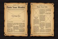 Old Newspaper Vector Templates – Download Free Vectors inside Blank Old Newspaper Template