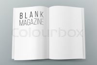 Open Magazine Spread Blank Vector. 3D  | Stock Vector within Blank Magazine Spread Template