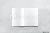 Opened Blank Magazine Pages Mockup, Isolated On Textured regarding Blank Magazine Spread Template