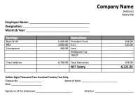 Pay Slip Templates Doc Simple Payslip Template Employee throughout Blank Payslip Template