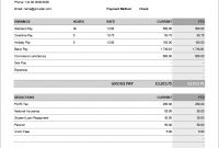 Payslip Template For Excel And Google Sheets with Blank Payslip Template