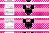 Permalink To Minnie Mouse Water Bottle Labels Template in Minnie Mouse Water Bottle Labels Template