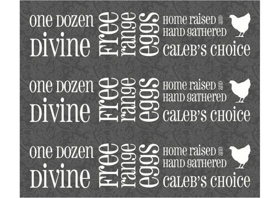 Personalised Egg Carton Labels. Pdf Version To Print On A4 throughout Egg Carton Labels Template