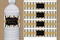 Personalised Water Bottle Labels Birthday Party Decoration with Birthday Water Bottle Labels Template Free