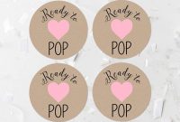 Pink Heart Ready To Pop Labels – Digital Printable Art What intended for Ready To Pop Labels Template