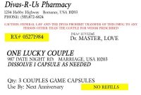 Prescription For Fun – A Free Printable Romance Idea throughout Prescription Labels Template