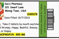 Prescription Label Template Microsoft Word – Printable Label regarding Prescription Labels Template