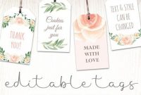 Printable Baby Shower Labels, Editable Gift Tags, Bridal with Bridal Shower Label Templates