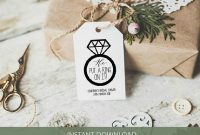 Printable Bridal Shower Tag Template, He Put A Ring On It pertaining to Bridal Shower Label Templates