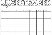 Printable Calendars For Kids pertaining to Blank Calendar Template For Kids
