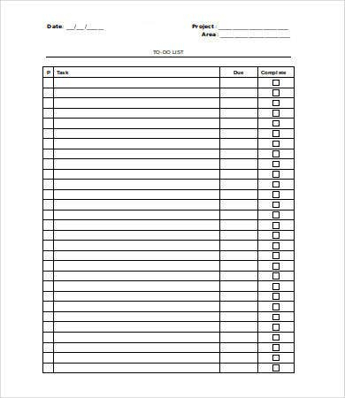 Printable Checklist Template - 8+ Free Word, Pdf Documents with regard to Blank Checklist Template Pdf
