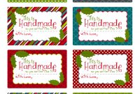 Printable Christmas Labels For Homemade Baking | Free within Xmas Labels Templates Free