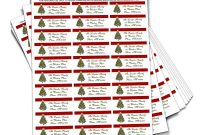 Printable Holiday Address Label Template – Christmas Tree – Instant Download regarding Christmas Address Labels Template