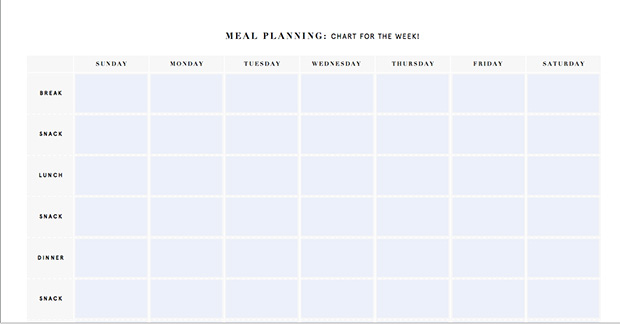 Printable Meal Planning Templates To Simplify Your Life intended for Blank Meal Plan Template
