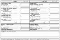 Printable Personal Financial Statement Form | Shop Fresh throughout Blank Personal Financial Statement Template