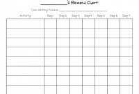 Printable Reward Chart Template | Reward Chart Template with regard to Blank Reward Chart Template