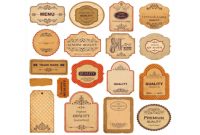 Printable Vintage Labels With Old Papers And Ornaments intended for Craft Label Templates