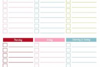 Printable+Blank+Weekly+Checklist+Template | Cleaning with Blank Cleaning Schedule Template