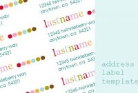 Printables} Colorful Label Template. | Address Label regarding Template For Return Address Labels Free