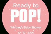 Ready To Pop" Baby Shower Favor Label – Onlinelabels inside Ready To Pop Labels Template