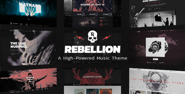 Rebellion - Theme For Music Bands &amp; Record Labels inside Record Label Website Template Free