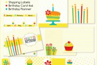 Retro Happy Birthday Printable Labels Set | Free Printable inside Birthday Labels Template Free