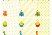 Retro Happy Birthday Printable Labels Set | Free Printable inside Birthday Labels Template Free