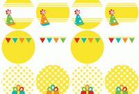 Retro Happy Birthday Printable Labels Set (With Images intended for Birthday Labels Template Free